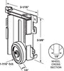 Prime-Line 1-3/8 in. D X 1/4 in. L Mill Plastic/Steel Mirror Door Bottom Roller 1 pk