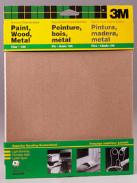 3M Aluminum Oxide Sandpaper 11 in. L 150 Grit Fine 5 pk