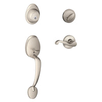 Schlage Barcelona LaSalle Satin Nickel Handleset 1-3/4 in.