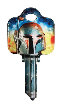 Hillman Star Wars Boba Fett House/Padlock Key Blank 68 SC1 Single  For Schlage Locks (Pack of 5).