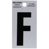 Hillman 2 in. Reflective Black Mylar Self-Adhesive Letter F 1 pc (Pack of 6)