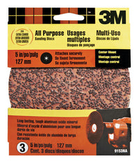 3M 5 in. Aluminum Oxide Center Mount Sanding Disc 20 Grit Extra Coarse 3 pk (Pack of 10)