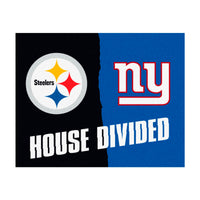 NFL House Divided - Steelers / Giants House Divided Rug