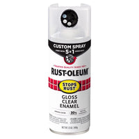 Rust-Oleum Stops Rust Custom Spray 5-in-1 Gloss Clear Spray Paint 12 oz (Pack of 6)