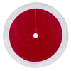 Deluxe Christmas Tree Skirt Red/Burgundy Velvet 1 (Pack of 6)