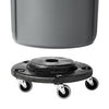 Rubbermaid Brute 250 lb Black Plastic Wheeled Garbage Can Dolly