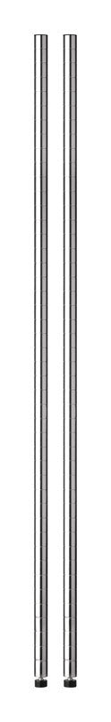 Honey Can Do 63 in. H x 1 in. W x 1 in. D Silver Steel Shelf Pole with Leg Levelers