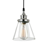 Globe Electric Parker Chrome Clear 1 lights Pendant Light