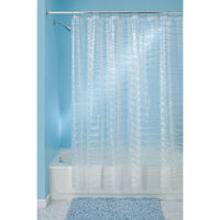 iDesign 70 in. H X 72 in. W Frost Ripplz Shower Curtain EVA