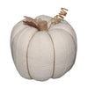 BURLAP PUMPKIN MED IVORY (Pack of 4)