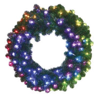 Celebrations 24 in. D LED Prelit RGBW Brilliant Wreath (Pack of 4)