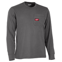 Milwaukee Gridiron XL Long Sleeve Men's Round Neck Gray Tee Shirt