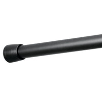 iDesign Cameo Tension Curtain Rod 87 in. L Matte Black