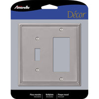 Amerelle Metro Gray 2 gang Die-Cast Metal Toggle Wall Plate 1 pk