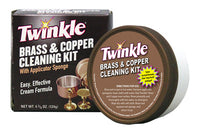 Twinkle Brass & Copper Cleaning Kit with Applicator Sponge, 4.4 oz. (Pack of 12)