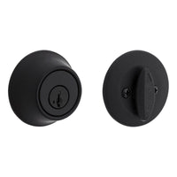 Kwikset Matte Black SmartKey Deadbolt 2-3/4 in.