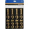 Hillman 2 in. Gold Mylar Self-Adhesive Number Set 0-9 32 pc (Pack of 6)