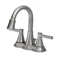 OakBrook Brushed Nickel Two-Handle Bathroom Sink Faucet 4 in.