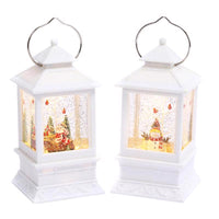 Gerson White Spinning Water Globe Lantern Indoor Christmas Decor (Pack of 6)