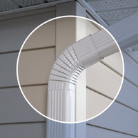 Amerimax 2 In. H X 3 In. W X 3 In. L White Aluminum B Gutter Elbow