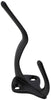 National Hardware Oil Rubbed Bronze Black Zinc 3 in. L Coat/Hat Hook 1 pk