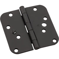 National Security Stud 4 Inch 5/8 Radius Corner Door Hinges Black 3 Pack