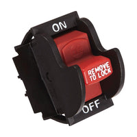 Jandorf 20 amps Single Pole Rocker Power Tool Switch Black/Red 1 pk