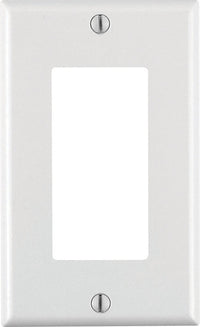 Leviton Decora White 1 gang Thermoset Plastic GFCI/Rocker Wall Plate 1 pk (Pack of 20)