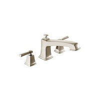 Spot resist brushed nickel two-handle roman tub faucet