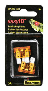 Bussmann EasyID 5 amps Fast Acting Fuse 2 pk (Pack of 5)