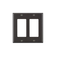 Leviton Brown 2 gang Thermoset Plastic Decorator Wall Plate 1 pk (Pack of 5)