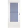 Larson 81 in. H X 36 in. W Vinyl/Wood White Mid-View Reversible Self-Storing Storm Door