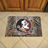 Florida State University Camo Camo Rubber Scraper Door Mat