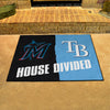 MLB House Divided - Marlins / Rays House Divided Rug