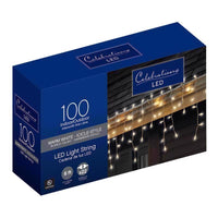 Celebrations LED Mini Warm White 100 ct Icicle Christmas Lights 5.67 ft. (Pack of 12)