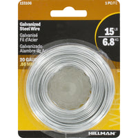 Hillman 175 ft. L Galvanized Steel 20 Ga. Wire (Pack of 6)