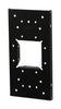 Gibraltar Black Galvanized Steel Post Universal Mailbox Mounting Bracket 0.8 H x 6 W x 11.8 D in.