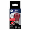 GE A15 E26 (Medium) LED Bulb Red 40 Watt Equivalence 1 pk