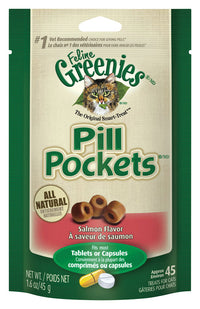 Greenies Pill Pockets Salmon Treats For Cat 1.6 oz 1 pk