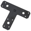 National Hardware 6 in. H X 5 in. W X 0.07 in. D Black Steel Flat Tee Plate