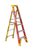 Werner Leansafe 6 ft. H Fiberglass Step Ladder Type IA 300 lb. capacity