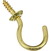 V2021 1" Cup Hook 4/pk - Polished Brass