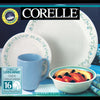 Corelle White Glass/Stoneware Country Cottage Dinnerware Set Assortment in. D 16 pc