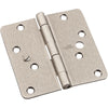 Security Hinge, Satin Nickel, 1/4-In. Radius, 4-In.