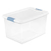 Sterilite 64 qt Clear/White Latch Storage Box 13-1/2 in. H X 23-3/4 in. W X 16 in. D Stackable (Pack of 6)