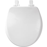 Mayfair Slow Close Round White Enameled Wood Toilet Seat