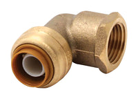 SharkBite Push to Connect 3/4 in. FNPT X 3/4 in. D FNPT Brass 90 Degree Elbow