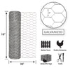 Garden Craft 18 in. H X 50 ft. L Galvanized Steel Poultry Netting 1 in.