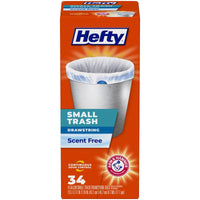 Hefty 4 gal Trash Bags Drawstring 34 pk 0.7 mil