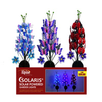 Alpine Solalris Assorted Iron 33 in. H Insect Hydrangea Solar Garden Stake (Pack of 8)